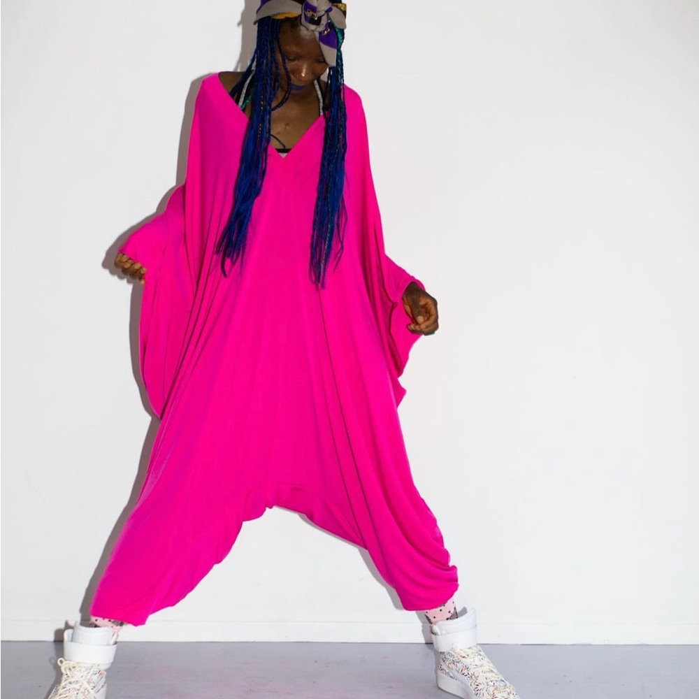 Evan Biddell rainbow playsuit